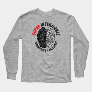 Super Intelligence Brain Technophile x Artisanal Scientist Artist Long Sleeve T-Shirt